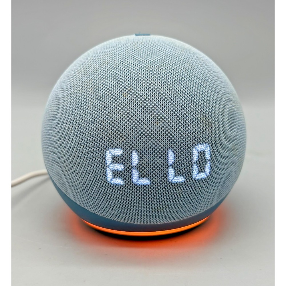 Amazon Echo Dot with Clock (4th Gen) - UNIT ONLY - Twilight Blue